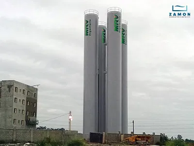 Caixa d'água tubular elevado